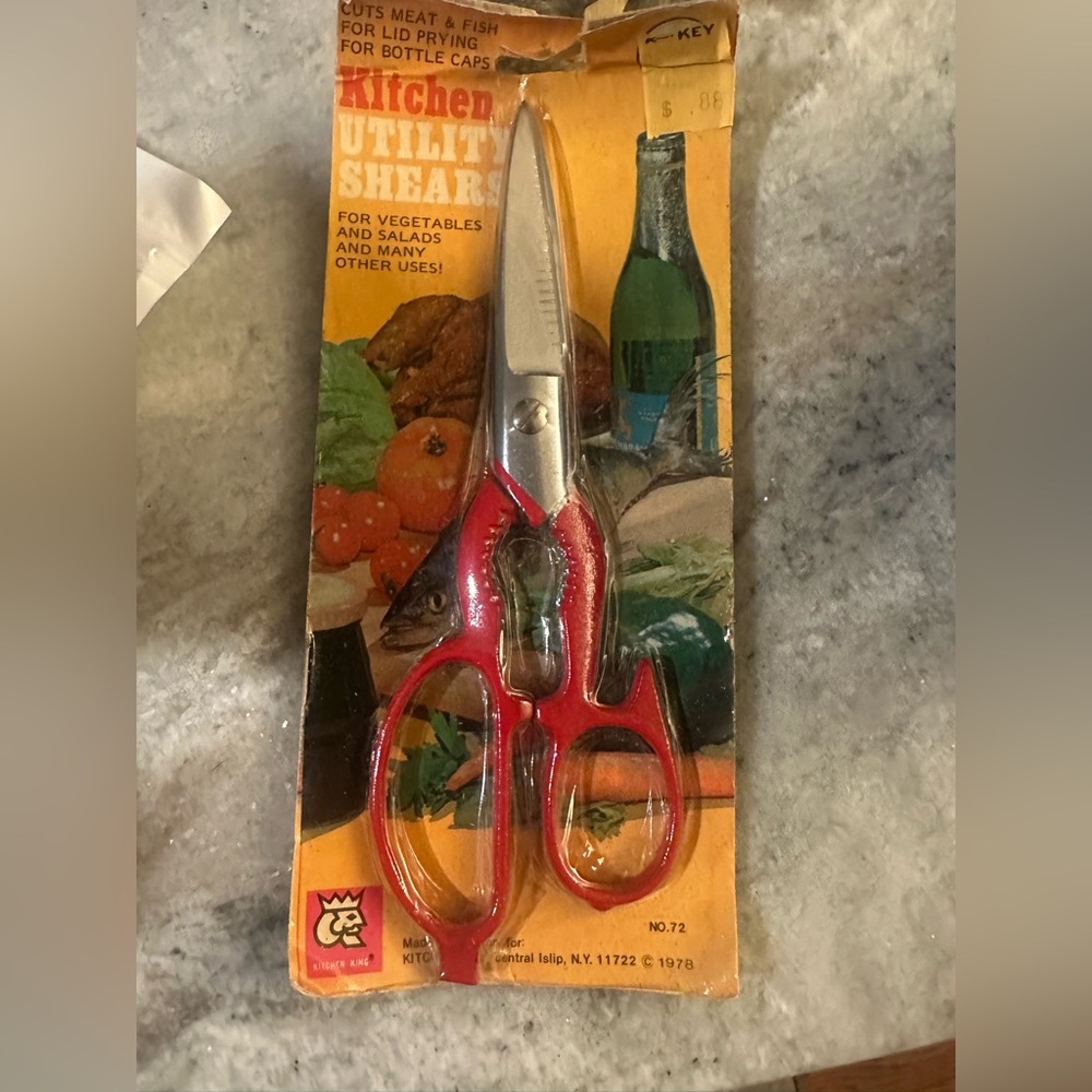 1978  Kitchen King utility Shears Scissors new in package